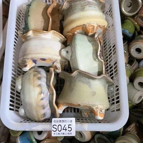紫砂花盆045微瑕品口径7到8左右