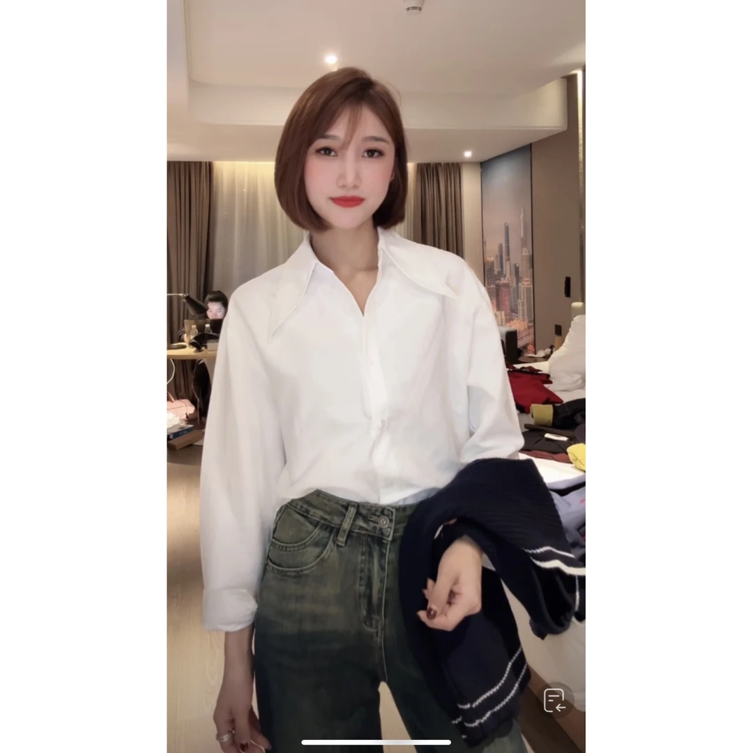 新品秋款百搭衬衫7786