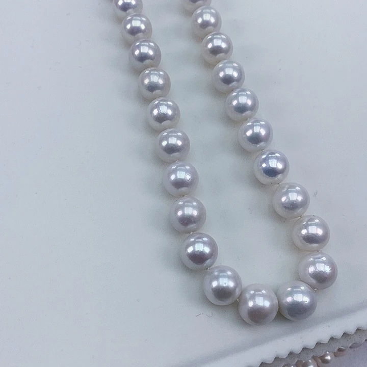 淡水珍珠颈饰合金11-12+正圆冷白