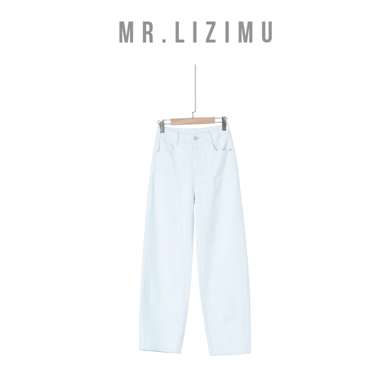 李子木先生弯刀裤女款爆款2025新款时尚百搭水洗优雅蓝「户外服饰」
