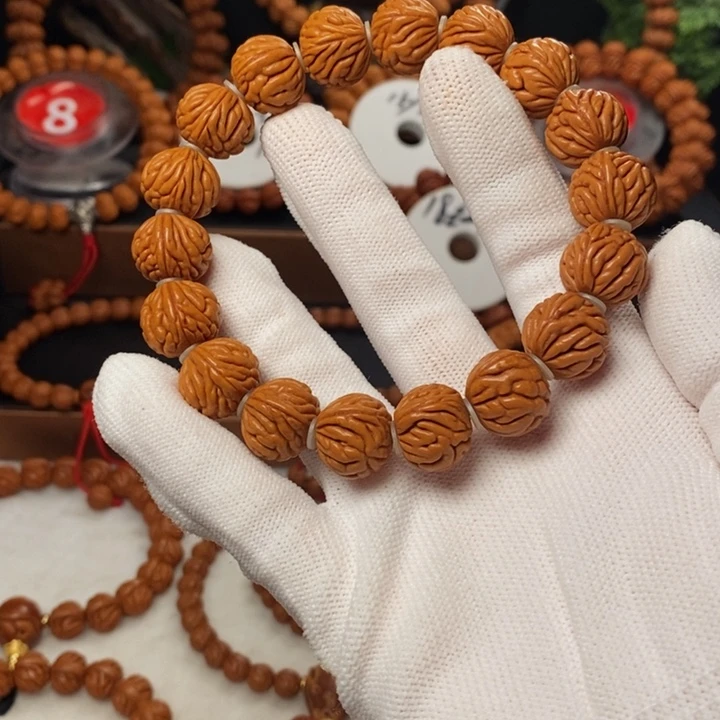 桃核手串秦岭龙纹