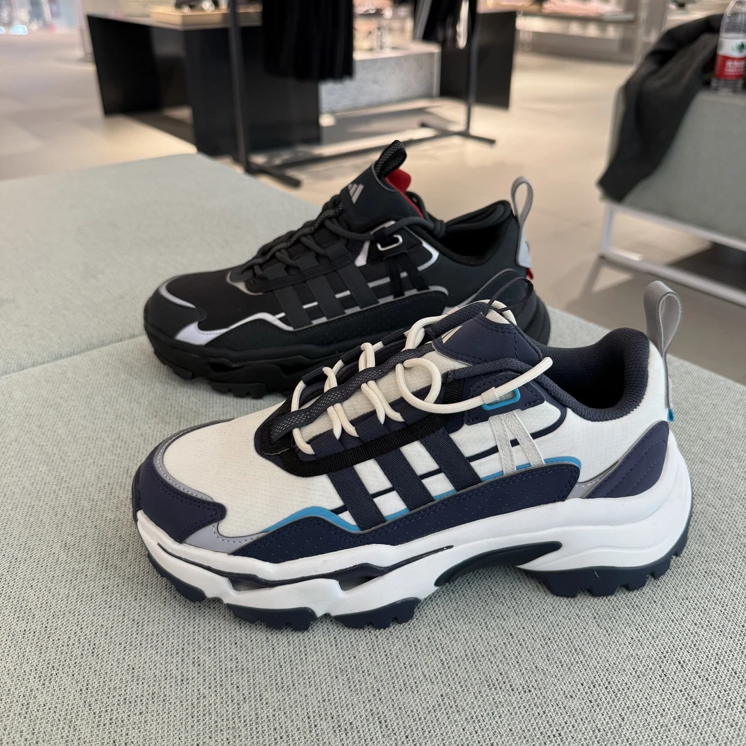 Adidas阿迪达斯男25春新款运动休闲复古厚底增高缓震跑步鞋JR8334