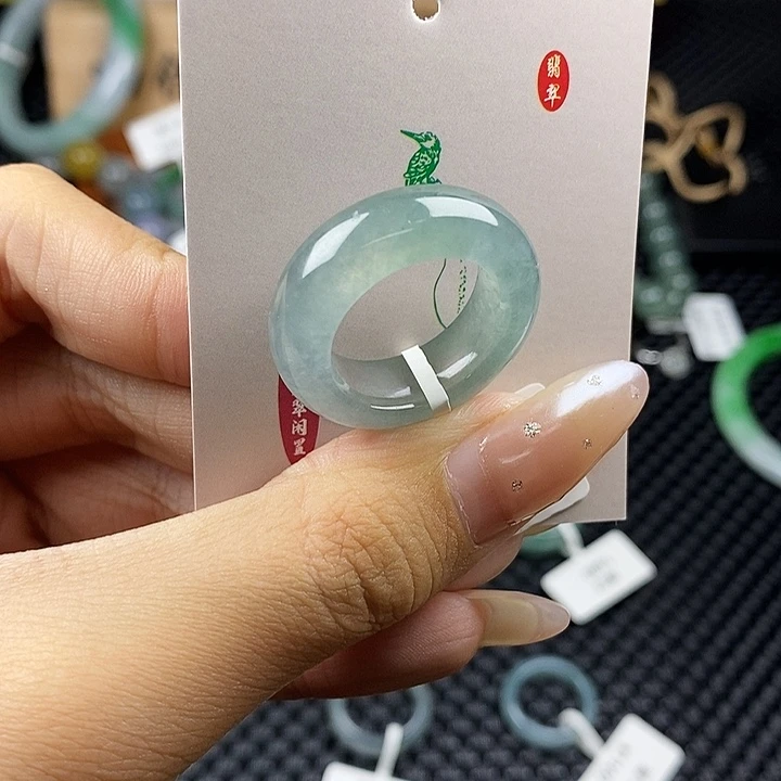 翡翠未镶嵌戒指天然