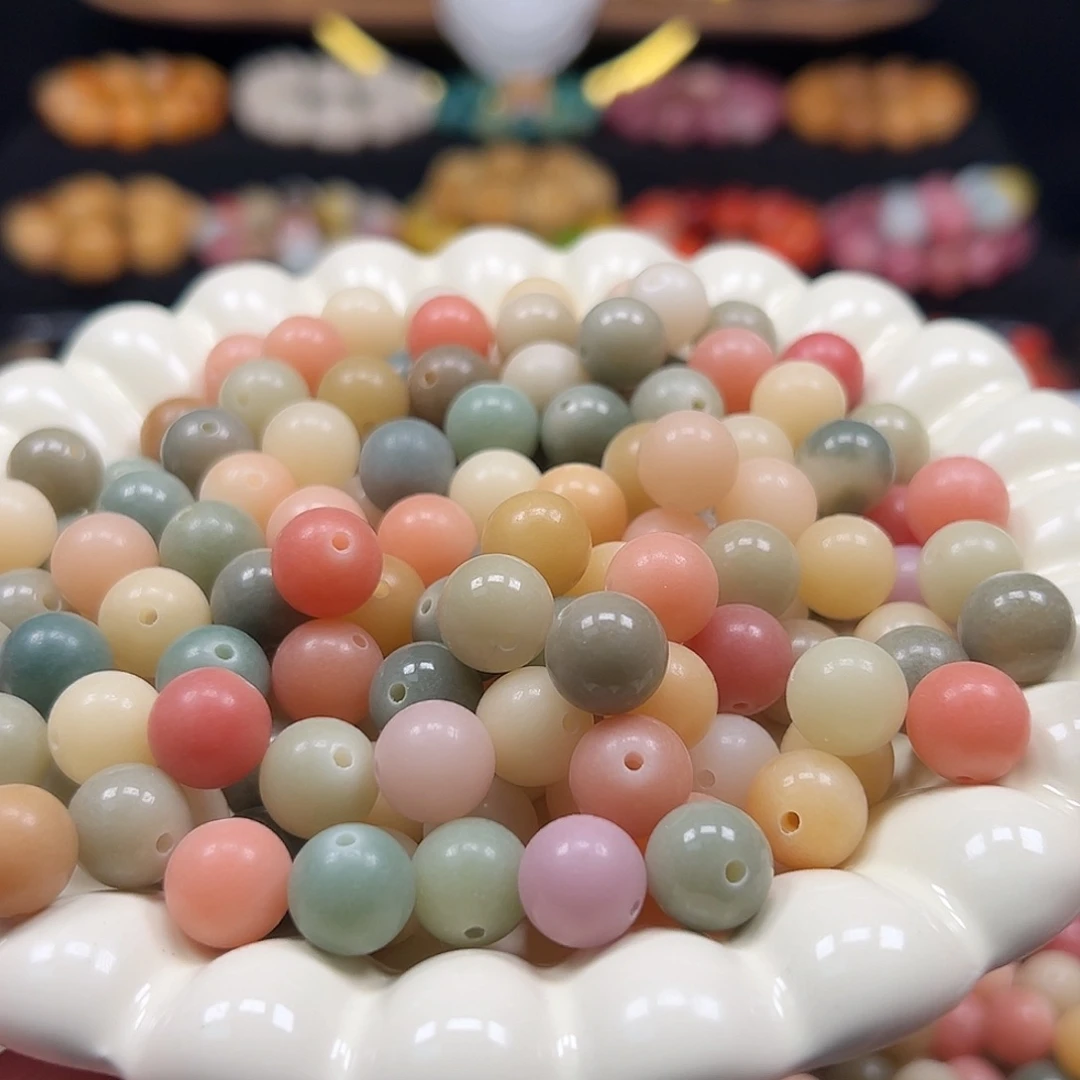 手串菩提根/象牙果卡12马卡龙圆200颗