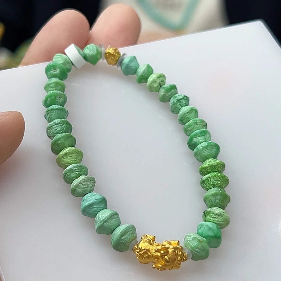 绿松石珠宝奇石18K金镶嵌