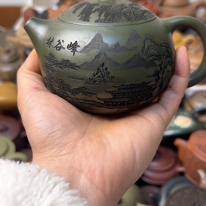 紫砂茶壶壶口内侧跳砂划痕磕碰