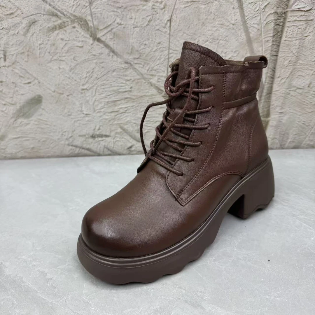 短靴女女靴子（牛皮）53112 绒