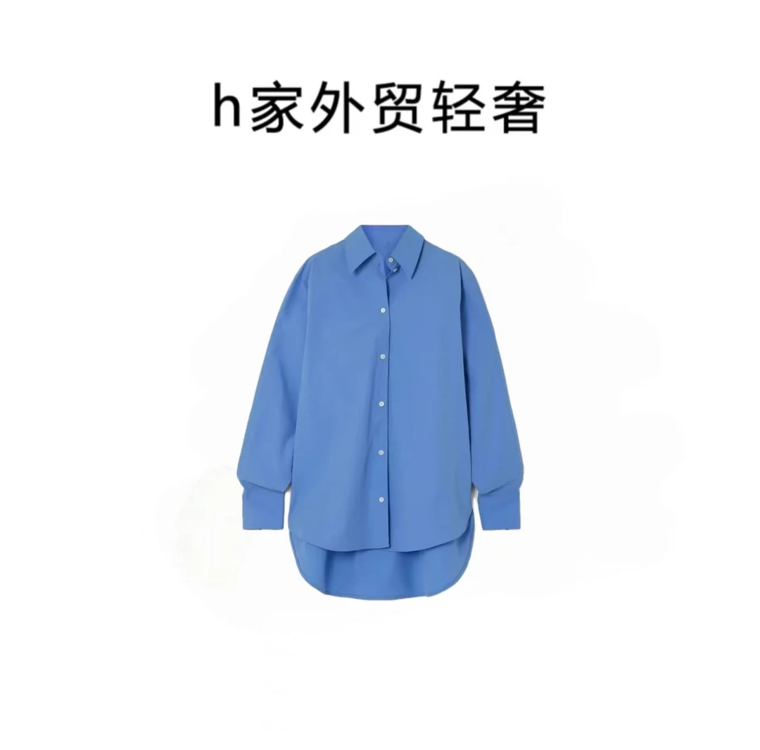 【胡哥海淘】TOT春款经典棉质宽松长袖礼服衬衫上衣气质衬衣轻奢