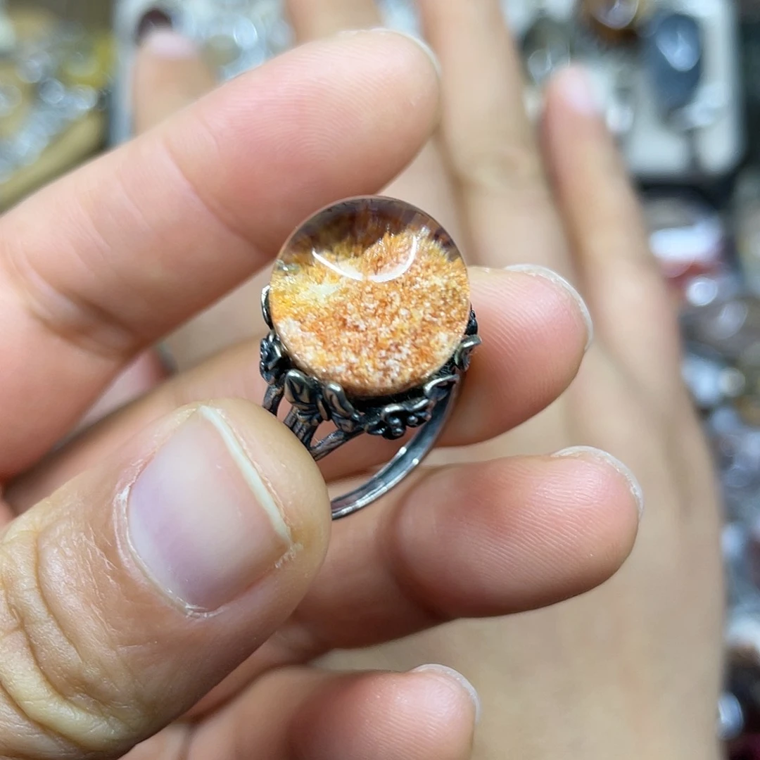 【闪购商品】银S925镶嵌珠宝半成品水晶戒指