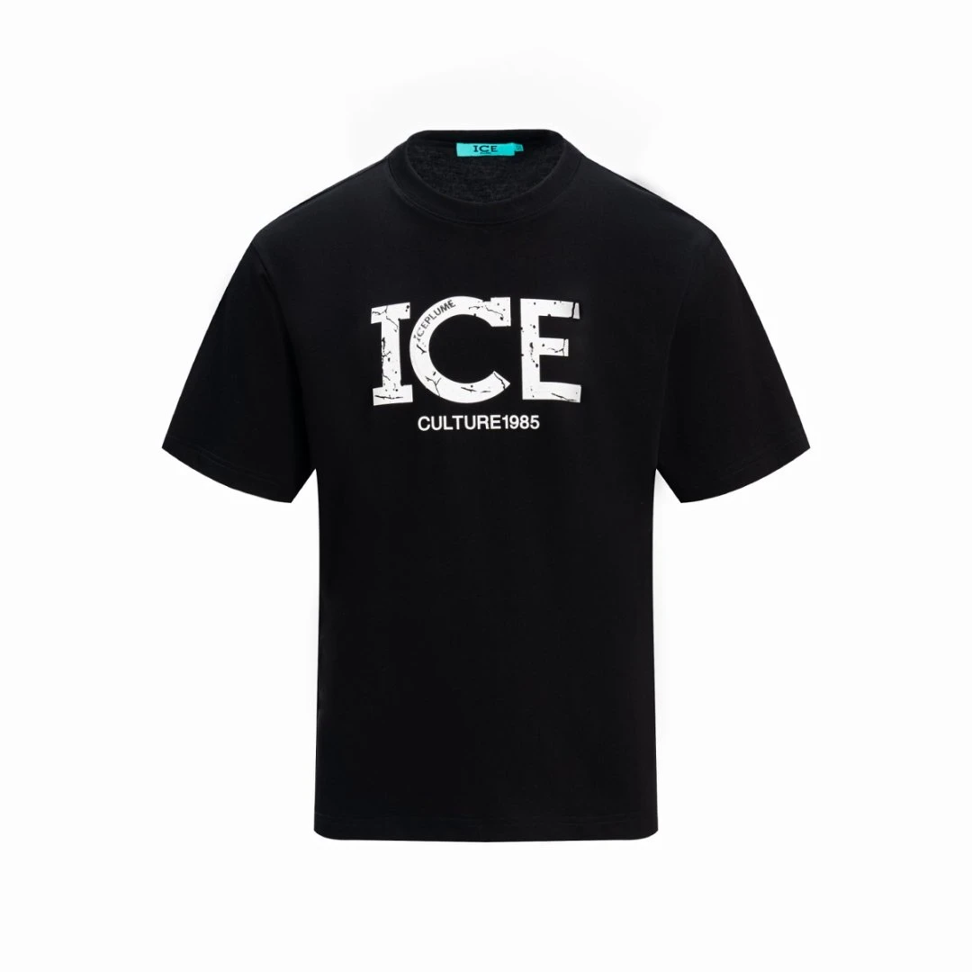 ICEPLUME2025新款休闲百搭男士T恤时尚圆领潮流透气短袖半袖衬衫