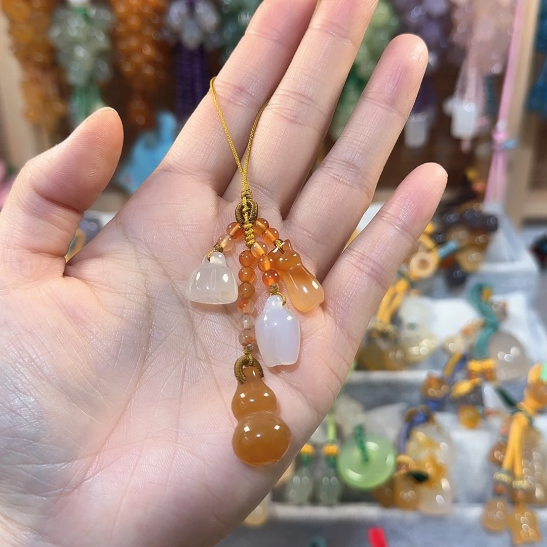 玛瑙/玉髓手机挂件福利款未镶嵌