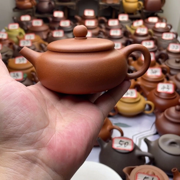 紫砂茶壶宜兴紫砂半手工