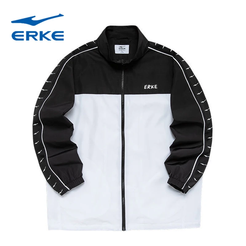 erke/鸿星尔克男女情侣款风衣户外秋季夹克运动宽松防风外套时尚