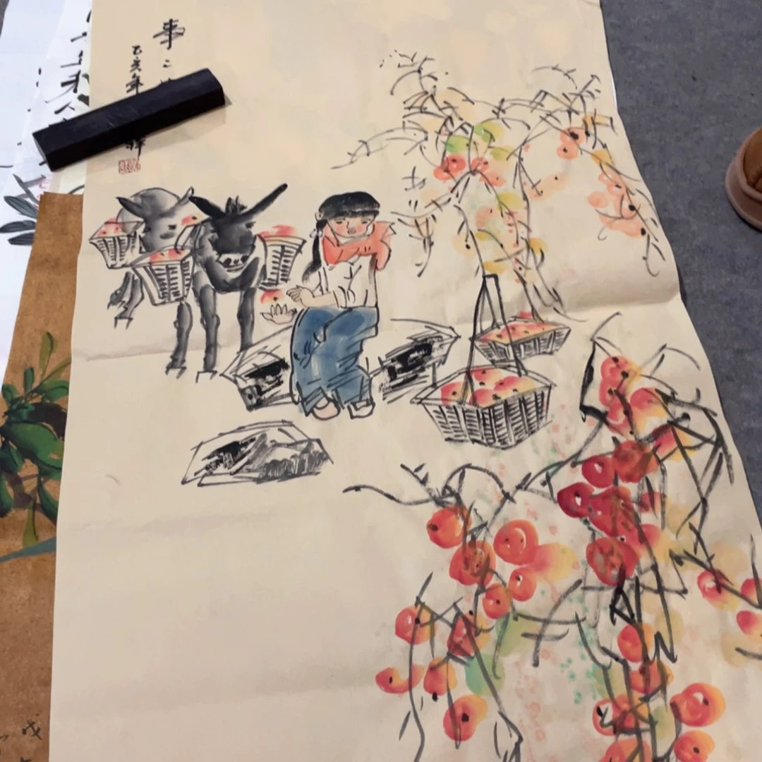 国画 国画作品画心一张