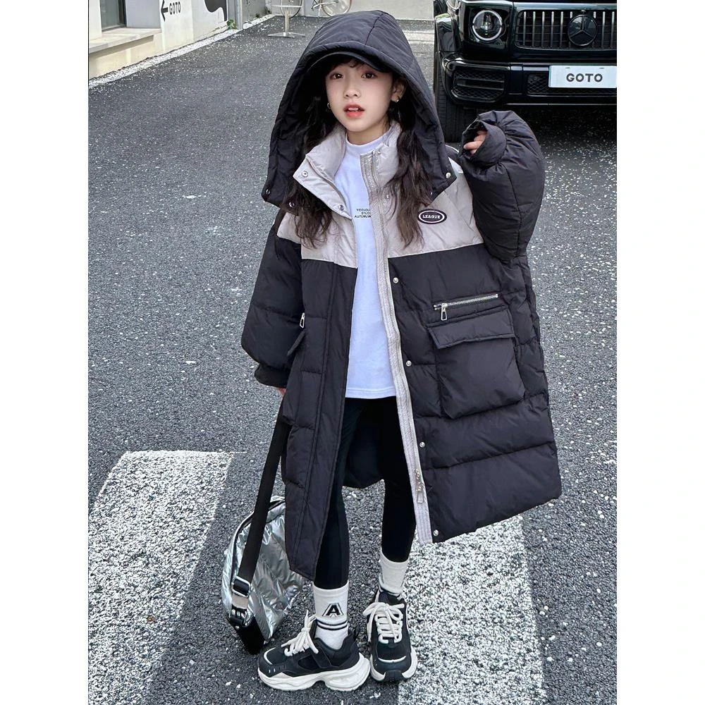 女童冬季棉服儿童中长款中大女孩洋气衣冬装加厚外套潮8岁9