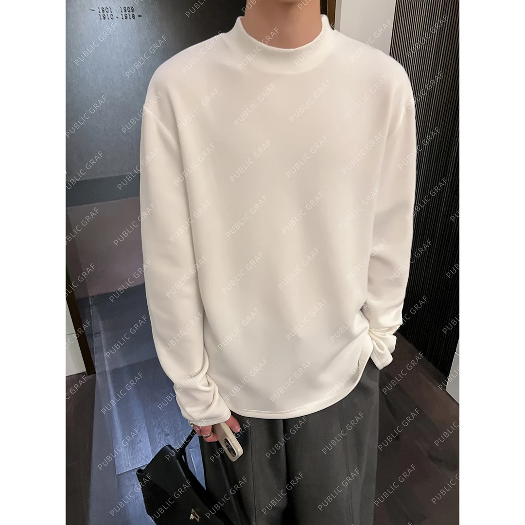 高林凡 人手n件的柔软百搭高领打底衫男高级感秋冬内搭长袖T恤