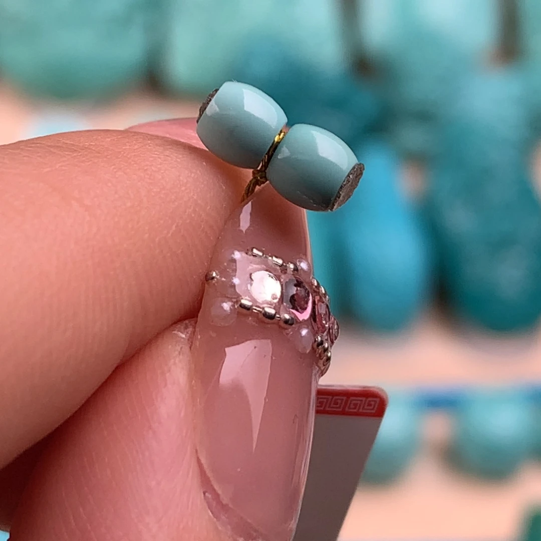 绿松石未镶嵌直切4.8