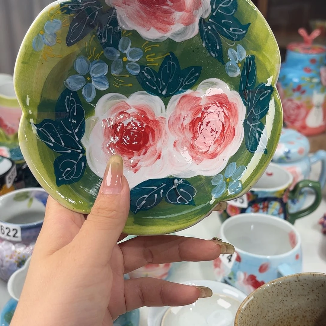 景德镇手绘高温釉下彩陶瓷茶具