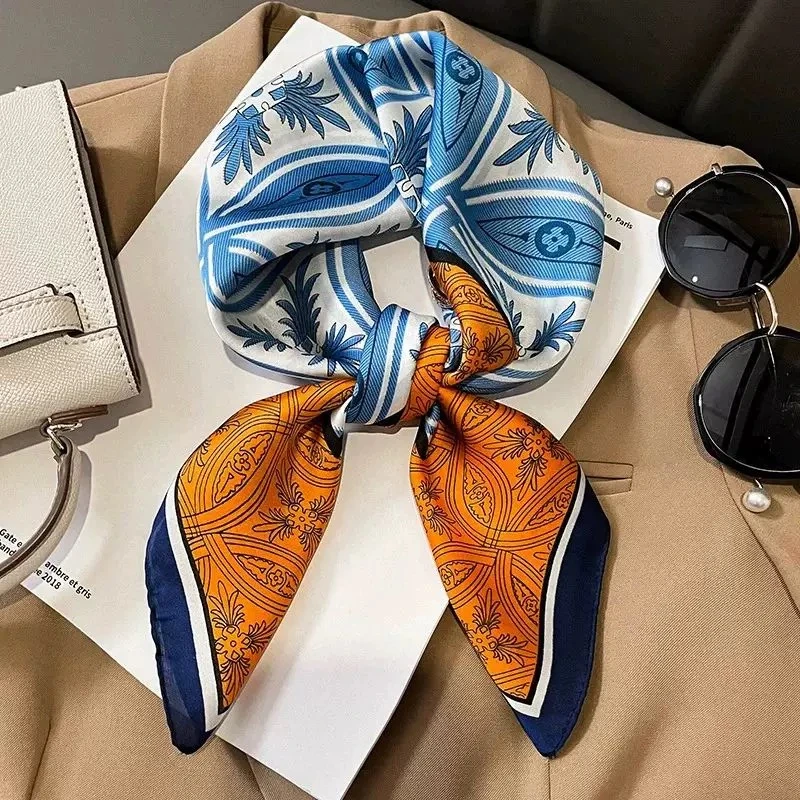 【四叶花瓣】新款方巾70尺寸女丝巾AS1341