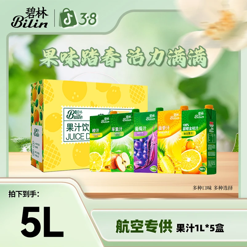 碧林果汁年货礼盒鲜橙汁苹果汁金桔汁菠萝汁葡萄汁浓缩还原果汁