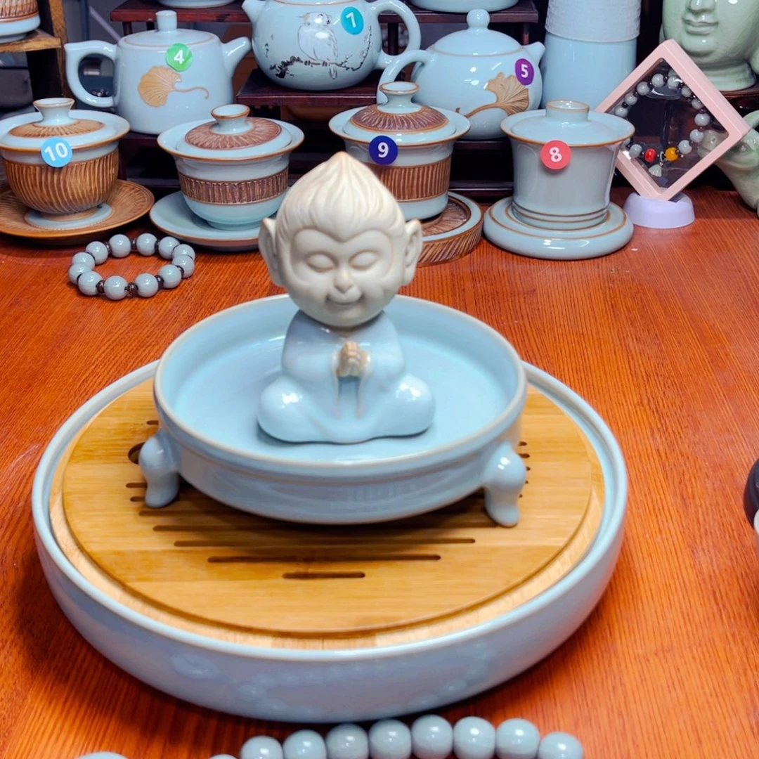 【闪购商品】汝瓷原产地，正品专场茶壶套.摆件