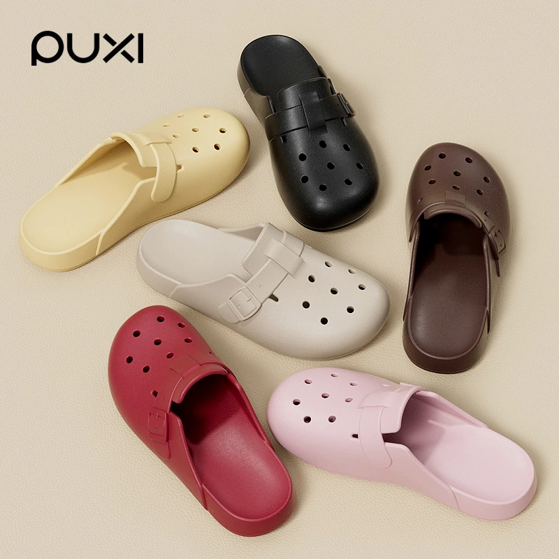 朴西勃肯洞洞鞋女夏包头防滑EVA软底户外穿办公室复古一脚蹬凉拖