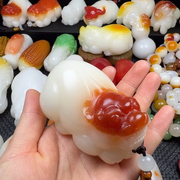 新疆戈壁五彩石金丝