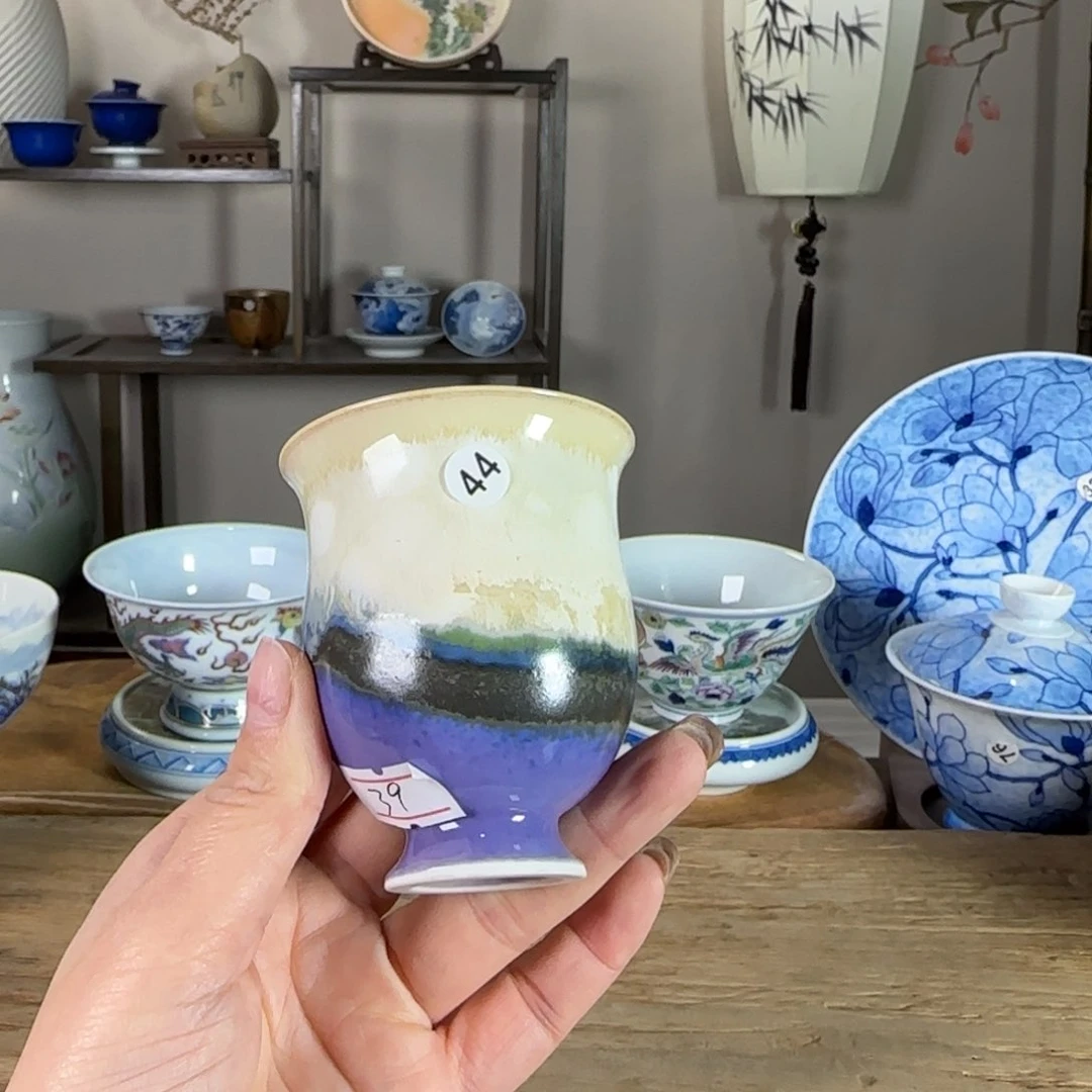 杯景德镇陶瓷柴烧多人