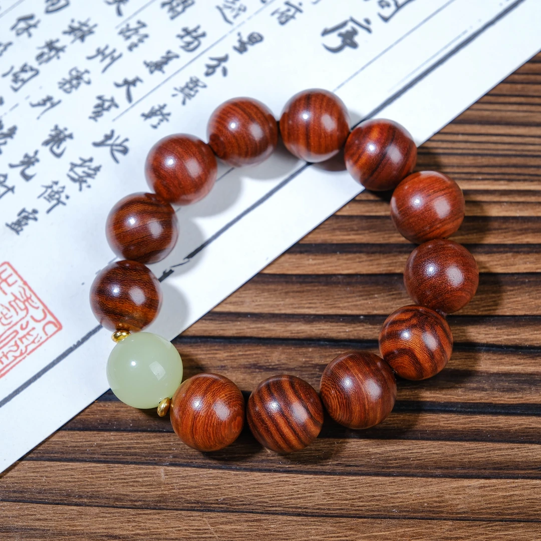 花梨1.8cm夜明珠单圈手串【869】