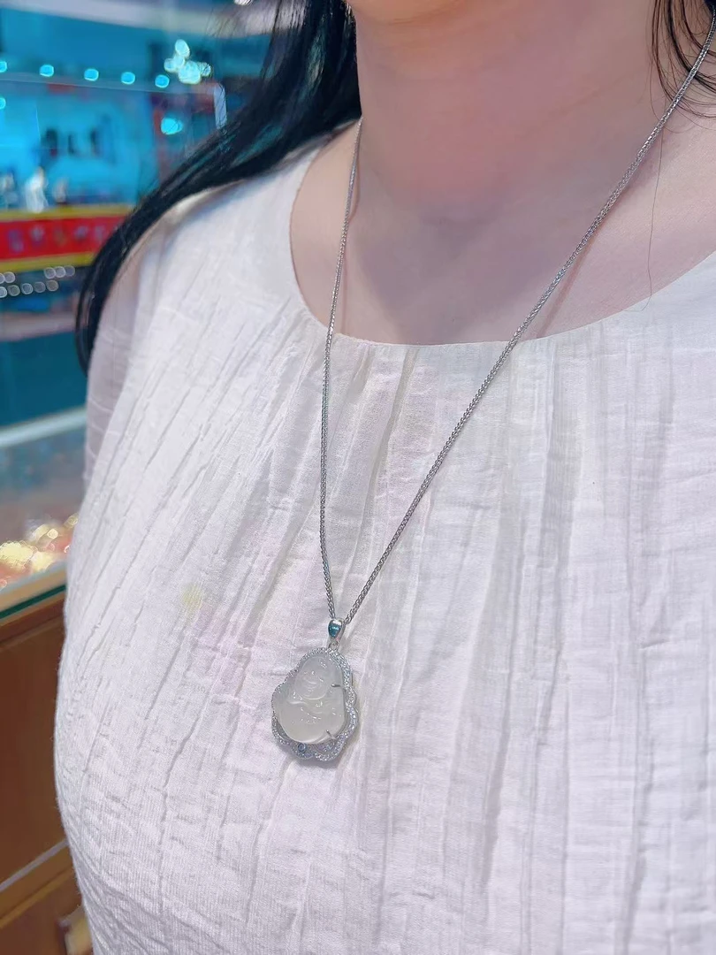 坠链均925银 佛公加肖邦链 高冰高透