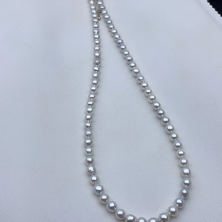 颈饰银S925镶嵌淡水珍珠