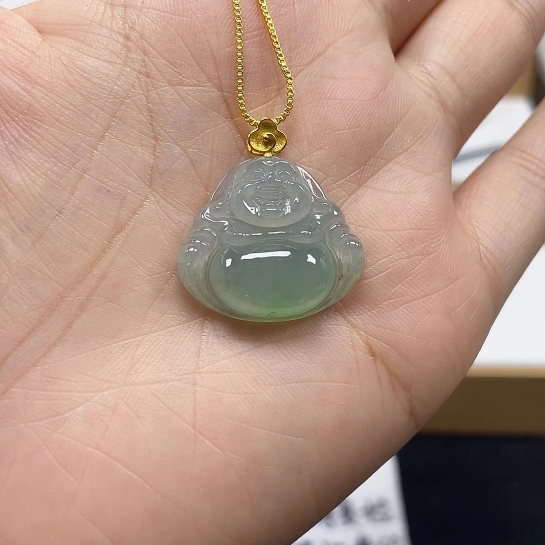 翡翠未镶嵌颈饰天然翡翠佛公吊坠一件3号