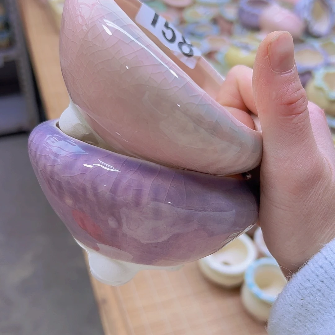 红陶陶瓷花盆当场满12包邮