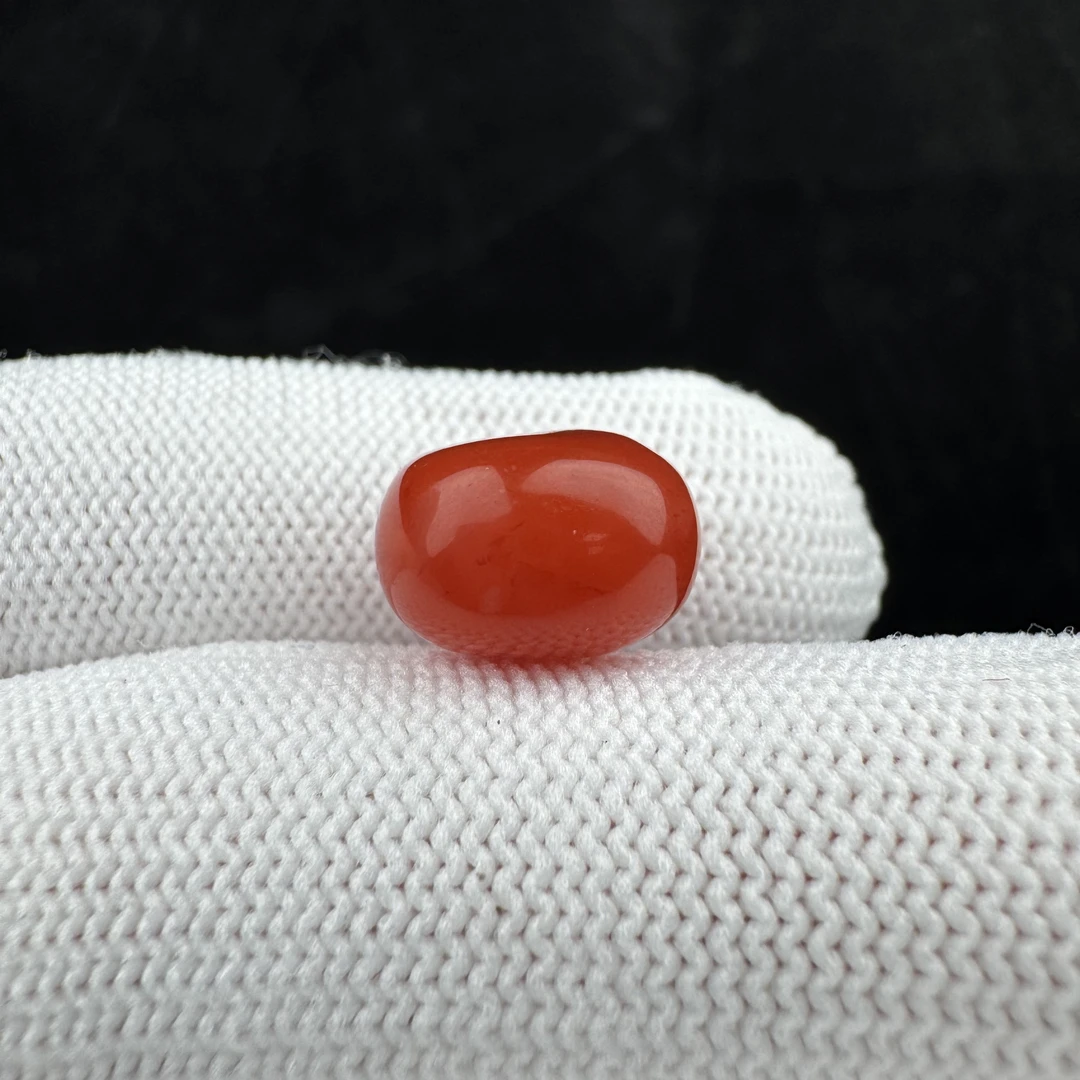 P2035天然南红 扣子12.6*8.7mm支持复检 假一罚四
