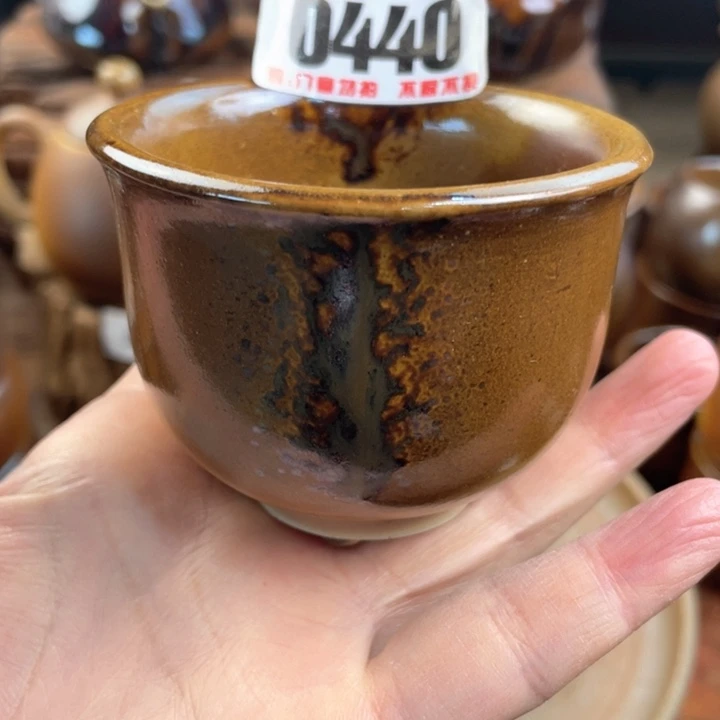 壶建水紫陶白泥柴烧杯