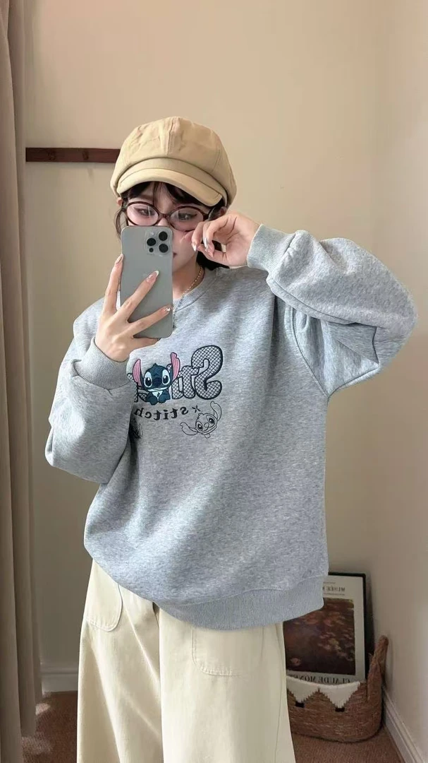 （史丁仔）冬款卡通动漫休闲加绒厚款卫衣