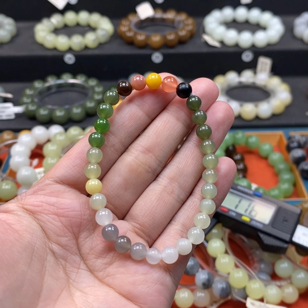 和田玉未镶嵌手链L卡6