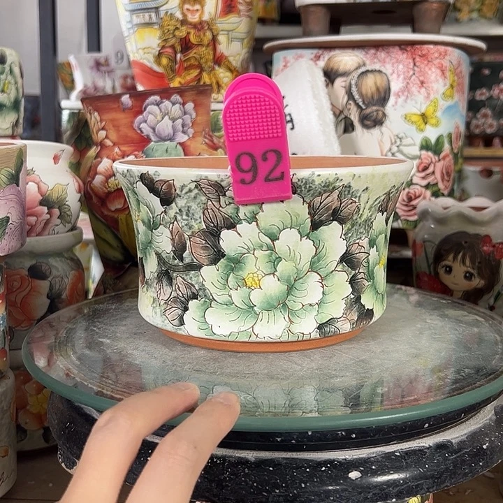 景德镇手绘花盆满38包邮