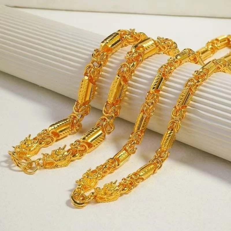 【鑫泰福缘】DIY-双龙头龙骨项链