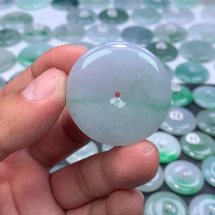 翡翠未镶嵌颈饰缅甸天然A货翡翠37,6-6.8