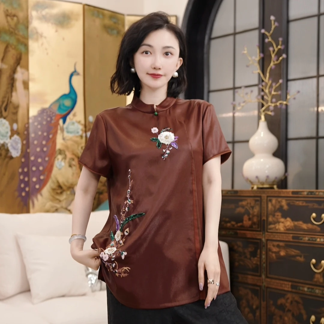 Betty Bairn【兰香子 · 重锻香云纱】老油料桑蚕丝上衣25B-BW9573