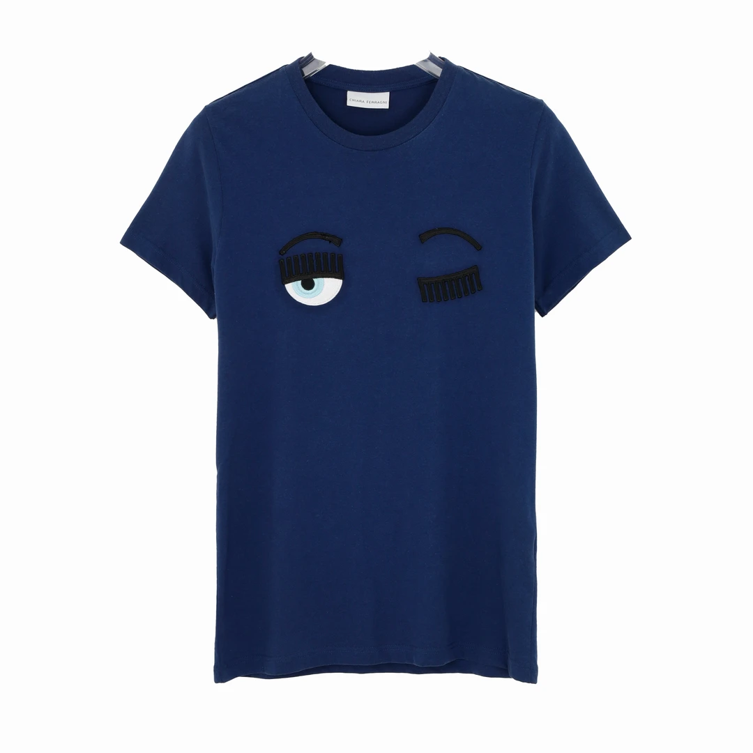未使用 Chiara Ferragni 男士眼睛系列纯棉短袖CFT001 Blue