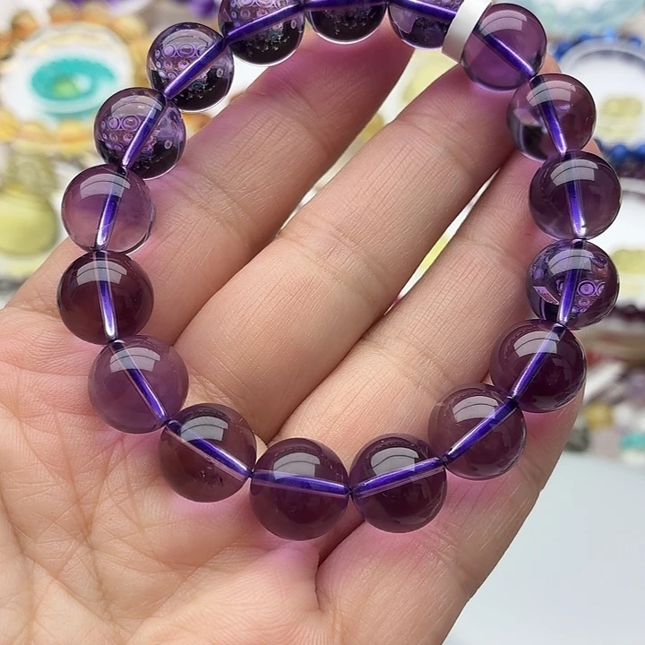 手链水晶未镶嵌天然紫水晶12➕