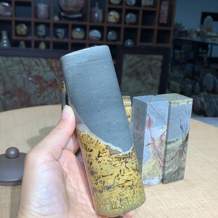 ，广西国画石摆件，收藏观赏