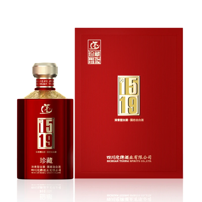 沱牌1519珍藏 浓香型固态法白酒 送礼佳选单瓶500ml52度500ml*1瓶