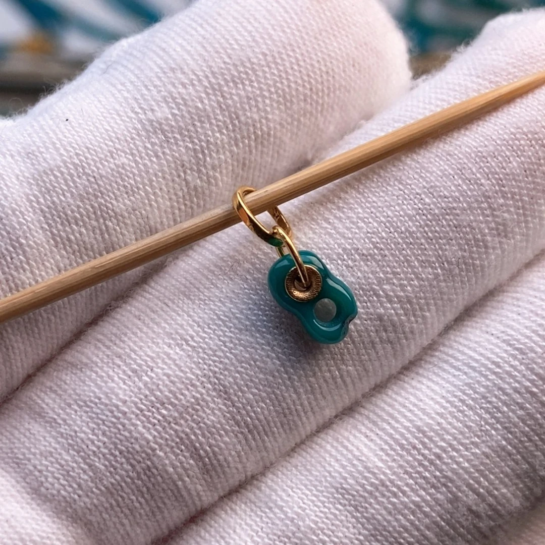 绿松石18K金镶嵌绿松石配饰