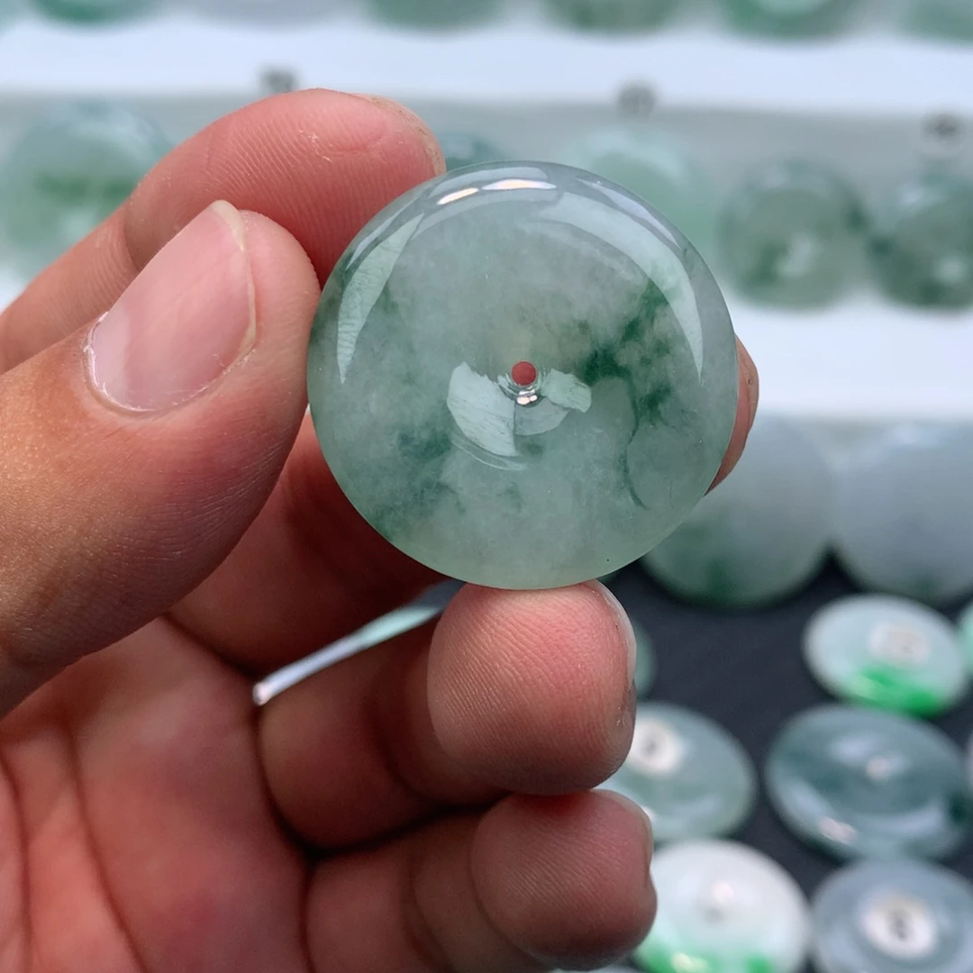 翡翠未镶嵌颈饰缅甸天然A货翡翠29.5-6.0