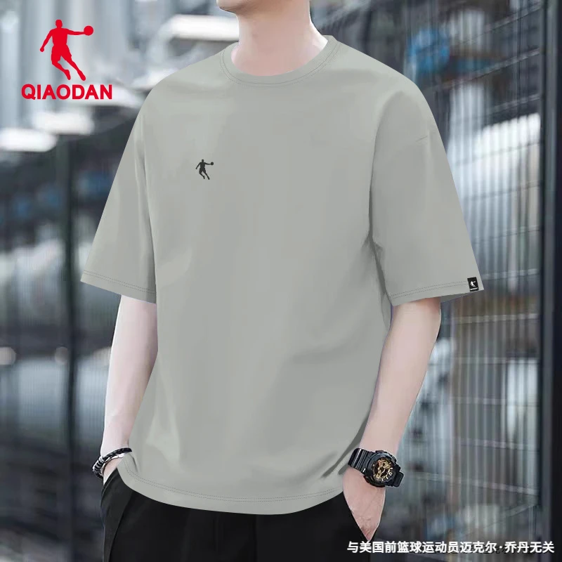 乔丹短袖T恤男装2025新款夏季透气体恤男士冰丝半袖男生穿搭衣服