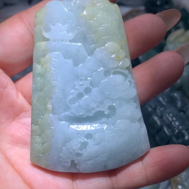 翡翠未镶嵌颈饰保真天然A货翡翠