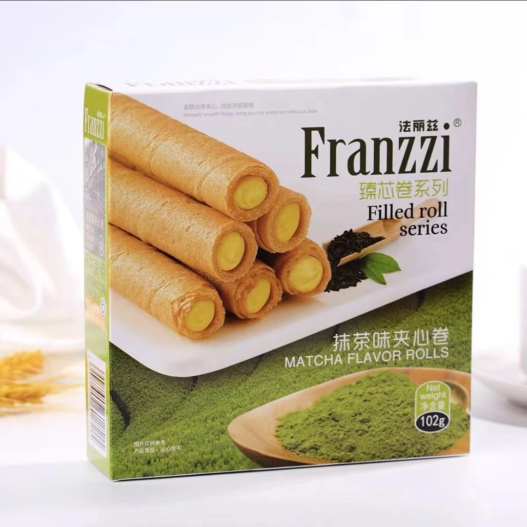 法丽兹精选蛋卷抹茶味夹心蛋卷102g